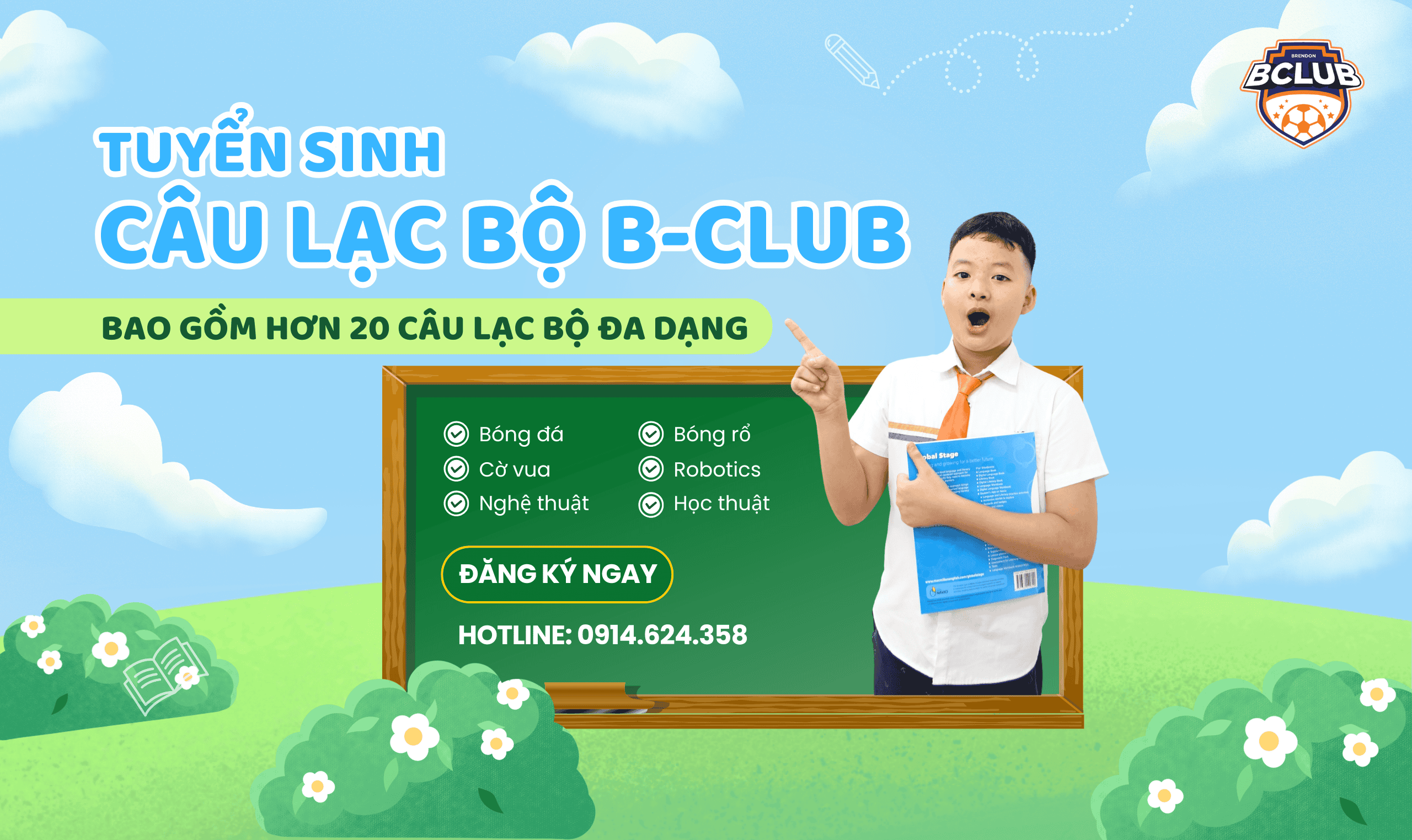 Lịch học và biểu phí CLB - Trường tiểu học Brendon