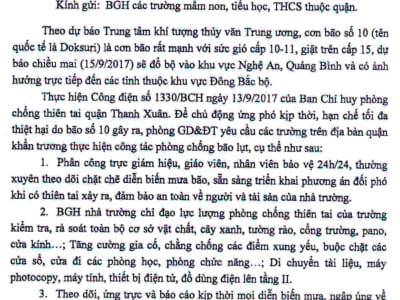 Khẩn-Cơn Bão Số 10 Năm 2017