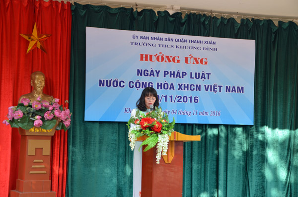 Ngành GD&ĐT Quận Thanh Xuân Tổ Chức Lễ Phát Động Ngày Pháp Luật Nước CHXHCN Việt Nam 2016